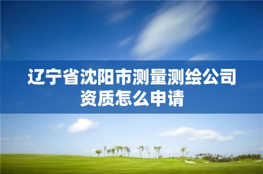 遼寧省沈陽市測量測繪公司資質怎么申請