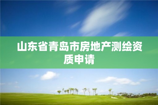 山東省青島市房地產測繪資質申請