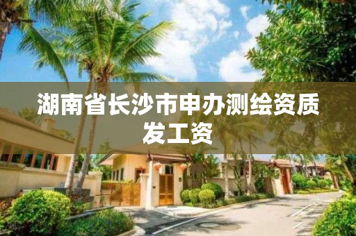 湖南省長沙市申辦測繪資質發工資