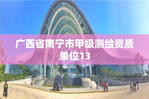 廣西省南寧市甲級測繪資質(zhì)單位13