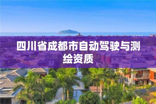 四川省成都市自動駕駛與測繪資質