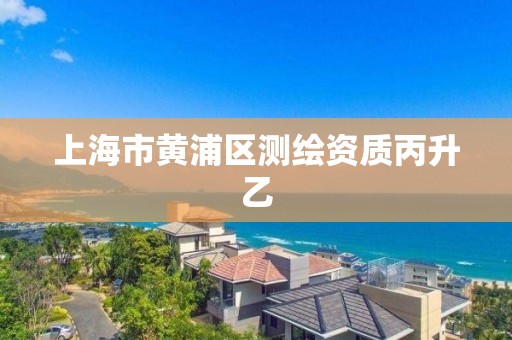 上海市黃浦區(qū)測繪資質(zhì)丙升乙