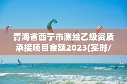 青海省西寧市測繪乙級資質(zhì)承接項目金額2023(實時/更新中)