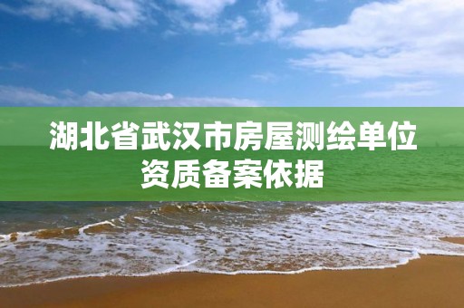 湖北省武漢市房屋測繪單位資質備案依據