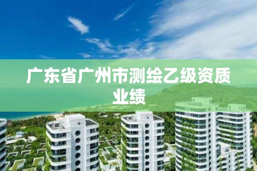 廣東省廣州市測繪乙級資質業績