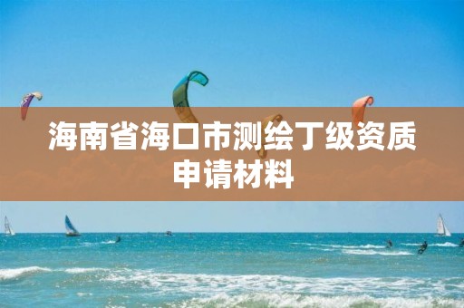 海南省海口市測繪丁級資質申請材料