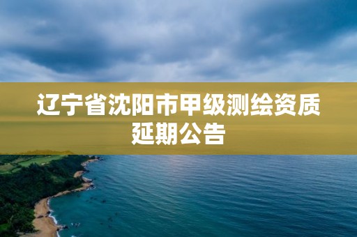 遼寧省沈陽市甲級測繪資質延期公告