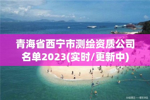 青海省西寧市測繪資質公司名單2023(實時/更新中)