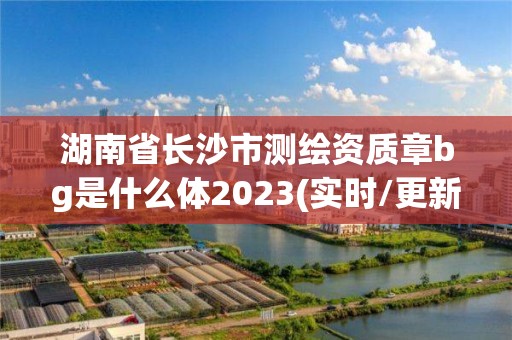 湖南省長沙市測繪資質章bg是什么體2023(實時/更新中)