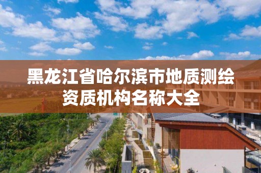 黑龍江省哈爾濱市地質測繪資質機構名稱大全