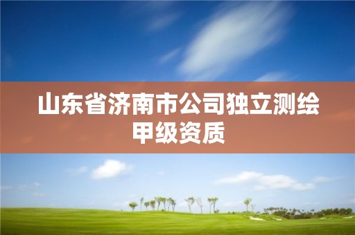 山東省濟南市公司獨立測繪甲級資質