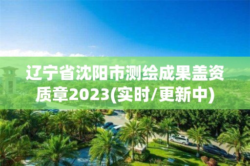 遼寧省沈陽市測繪成果蓋資質章2023(實時/更新中)