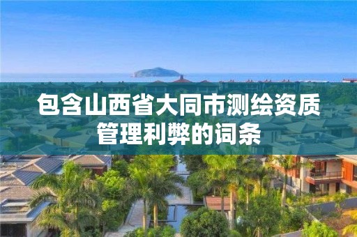 包含山西省大同市測繪資質管理利弊的詞條