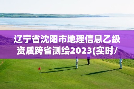 遼寧省沈陽市地理信息乙級資質跨省測繪2023(實時/更新中)