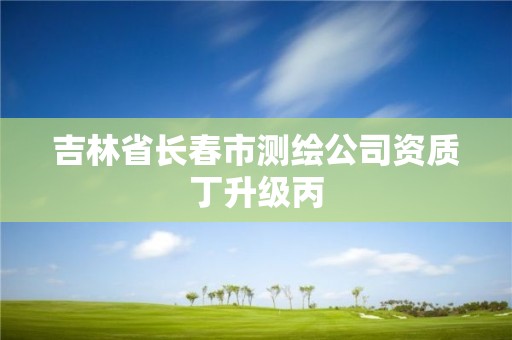 吉林省長春市測繪公司資質丁升級丙