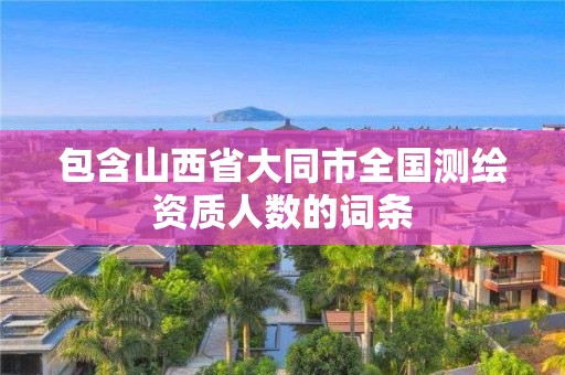 包含山西省大同市全國測繪資質人數的詞條