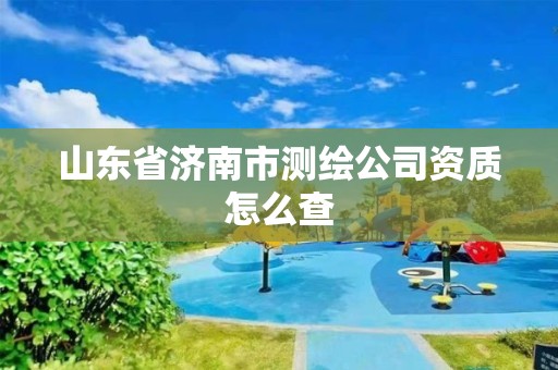 山東省濟南市測繪公司資質怎么查