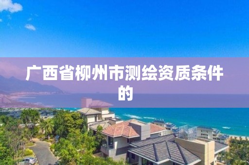 廣西省柳州市測繪資質條件的