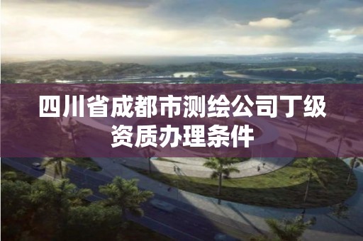 四川省成都市測繪公司丁級資質辦理條件