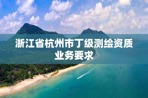 浙江省杭州市丁級測繪資質(zhì)業(yè)務(wù)要求