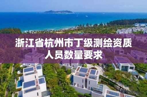 浙江省杭州市丁級測繪資質人員數量要求