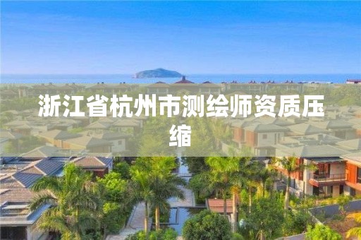 浙江省杭州市測繪師資質(zhì)壓縮