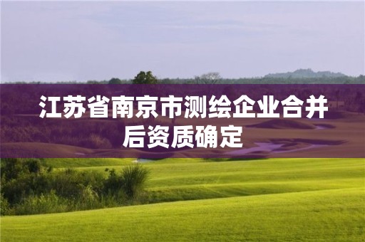 江蘇省南京市測繪企業合并后資質確定