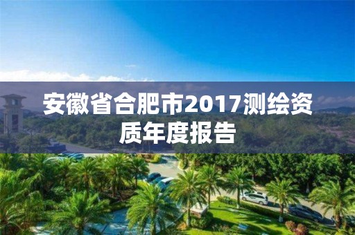 安徽省合肥市2017測繪資質(zhì)年度報告