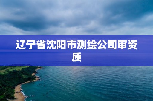 遼寧省沈陽市測繪公司審資質