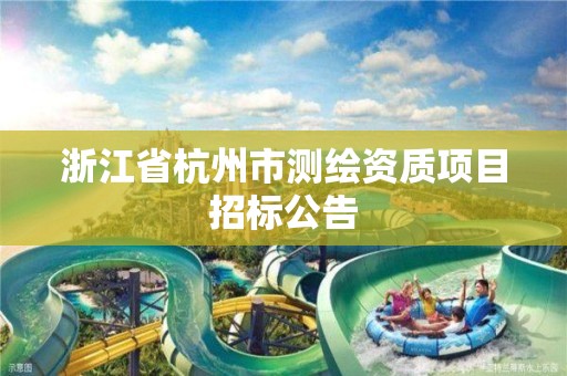 浙江省杭州市測繪資質項目招標公告