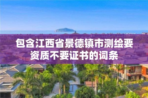 包含江西省景德鎮(zhèn)市測繪要資質不要證書的詞條