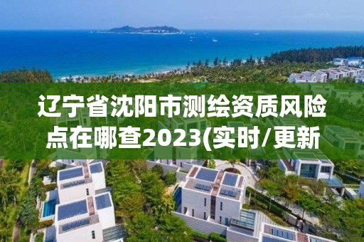 遼寧省沈陽市測繪資質風險點在哪查2023(實時/更新中)