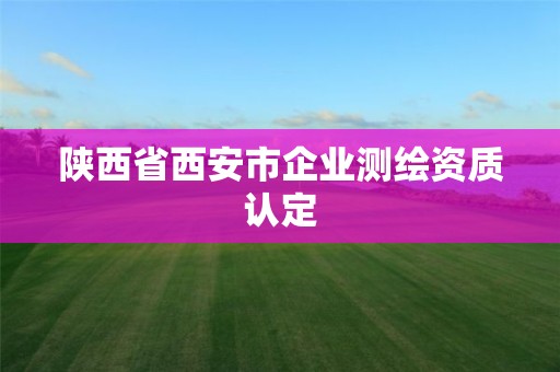 陜西省西安市企業測繪資質認定