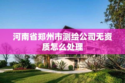 河南省鄭州市測繪公司無資質怎么處理