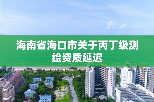 海南省海口市關于丙丁級測繪資質延遲