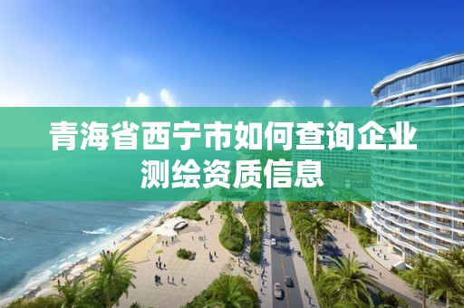 青海省西寧市如何查詢(xún)企業(yè)測(cè)繪資質(zhì)信息