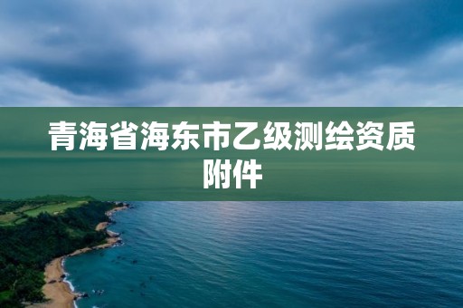 青海省海東市乙級測繪資質附件