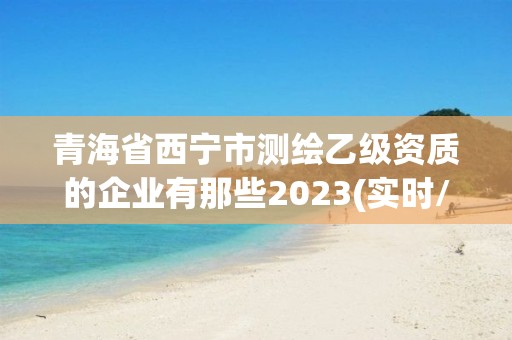 青海省西寧市測繪乙級資質的企業有那些2023(實時/更新中)