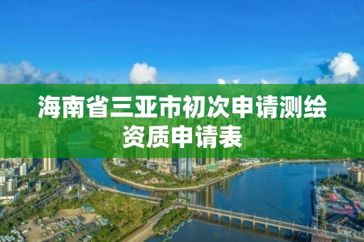 海南省三亞市初次申請測繪資質申請表