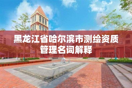 黑龍江省哈爾濱市測繪資質管理名詞解釋