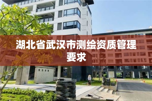 湖北省武漢市測繪資質管理要求