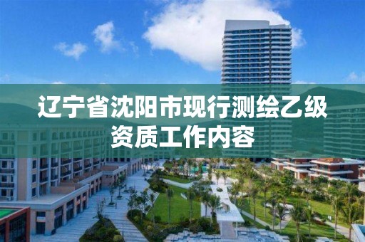 遼寧省沈陽市現行測繪乙級資質工作內容