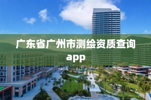 廣東省廣州市測繪資質查詢app