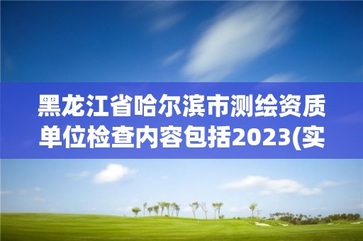 黑龍江省哈爾濱市測(cè)繪資質(zhì)單位檢查內(nèi)容包括2023(實(shí)時(shí)/更新中)