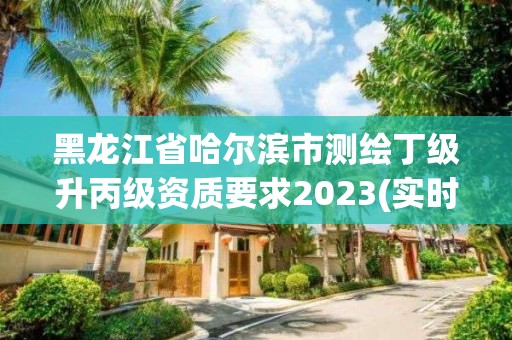 黑龍江省哈爾濱市測繪丁級升丙級資質要求2023(實時/更新中)