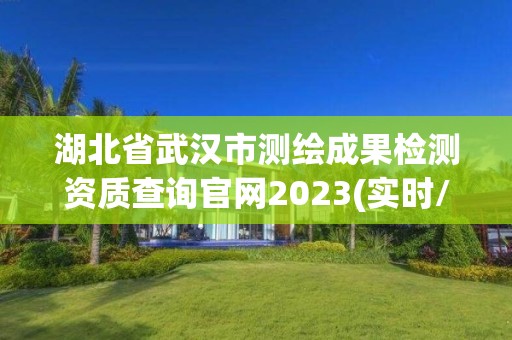 湖北省武漢市測繪成果檢測資質查詢官網2023(實時/更新中)