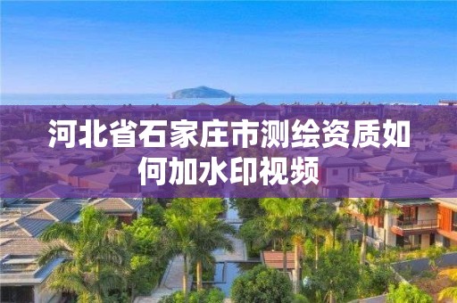 河北省石家莊市測繪資質(zhì)如何加水印視頻