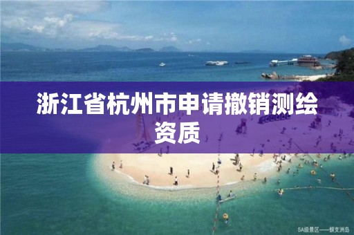 浙江省杭州市申請撤銷測繪資質