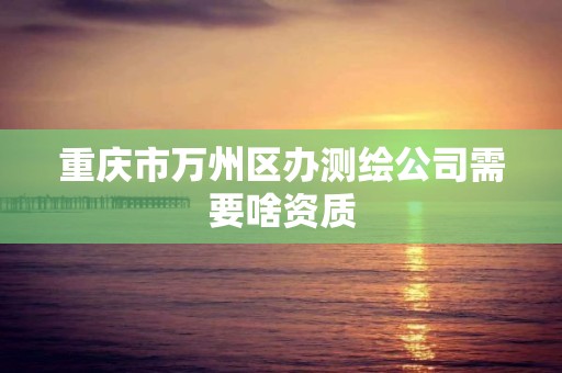 重慶市萬州區辦測繪公司需要啥資質