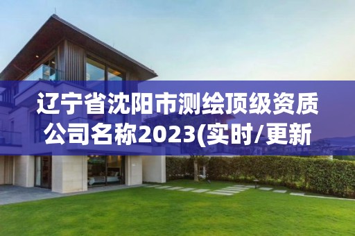 遼寧省沈陽市測繪頂級資質公司名稱2023(實時/更新中)